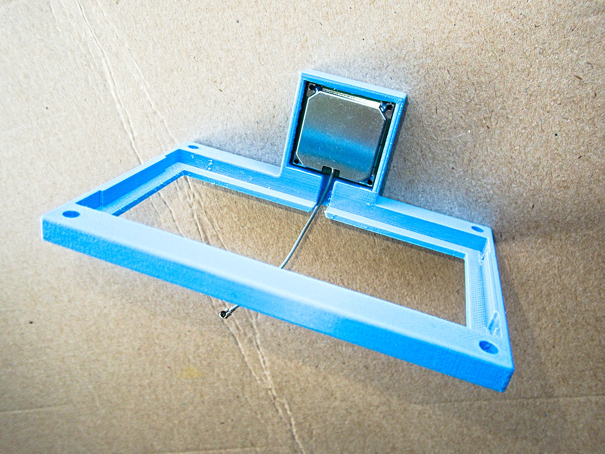 GNSS antenna in its cradle