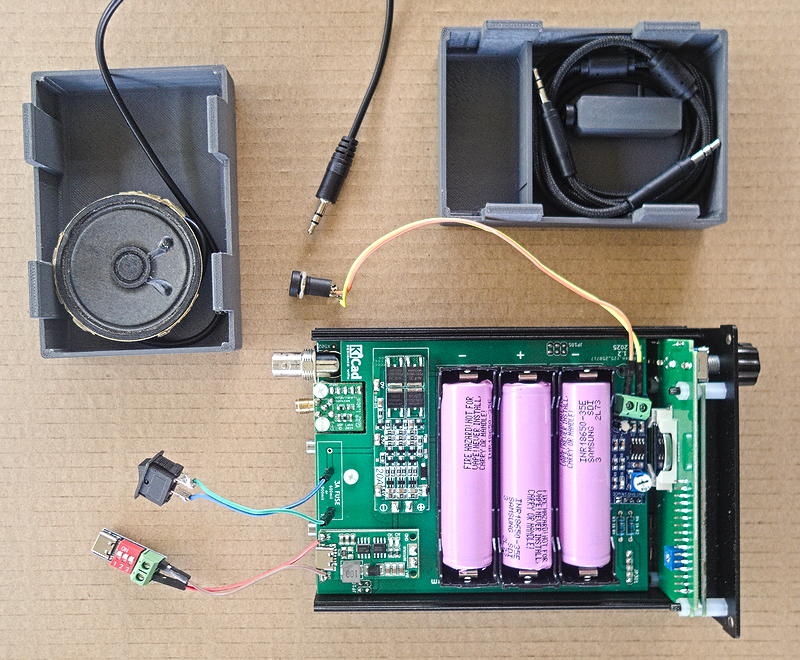 QMX Plus battery and audio board by TA7MNA